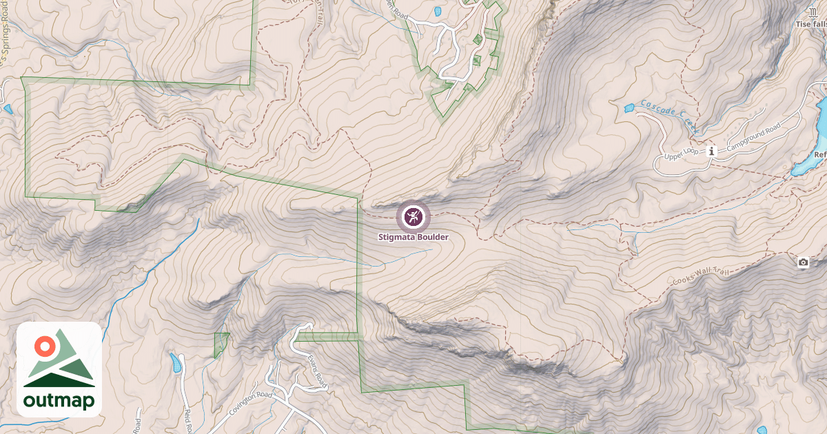 Map of Stigmata Boulder