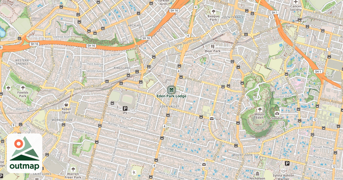 Map of Eden Park Lodge
