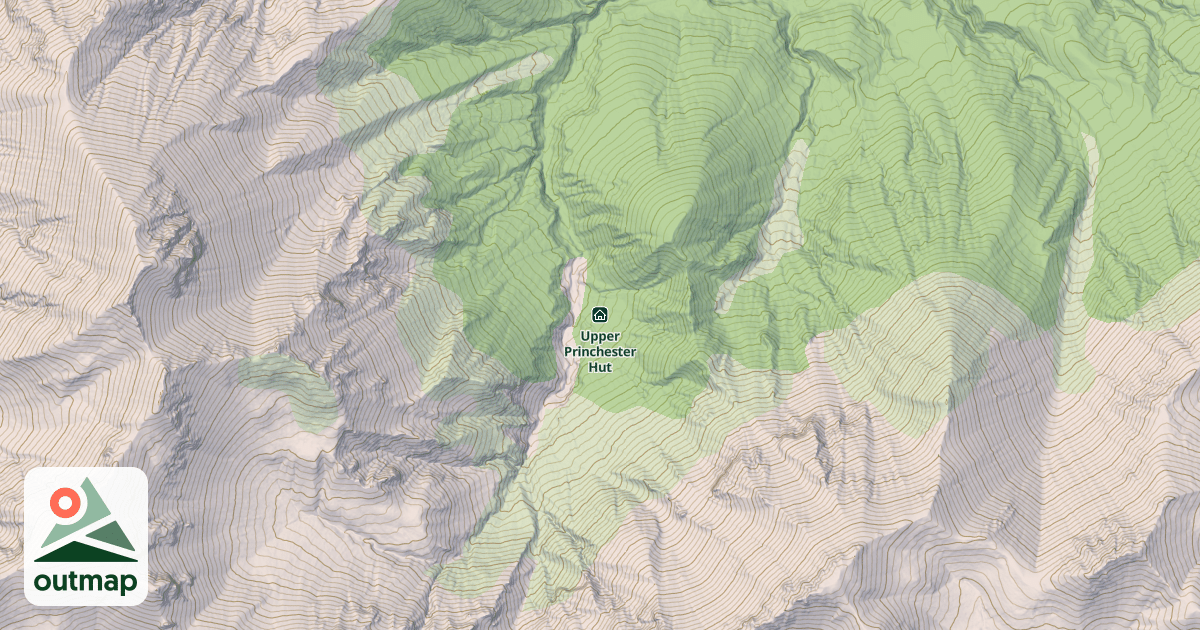 Map of Upper Princhester Hut