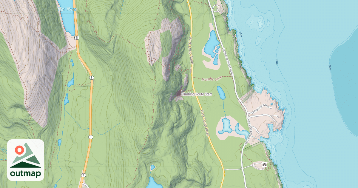 Map of Climbing Route Start