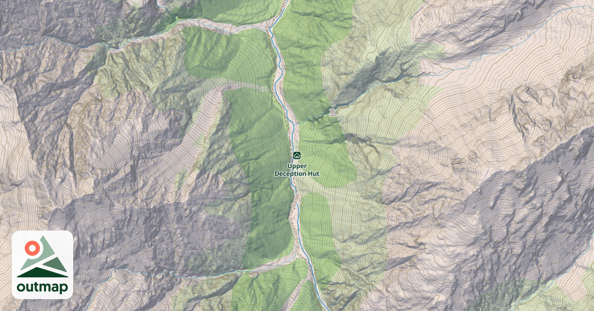 Map of Upper Deception Hut