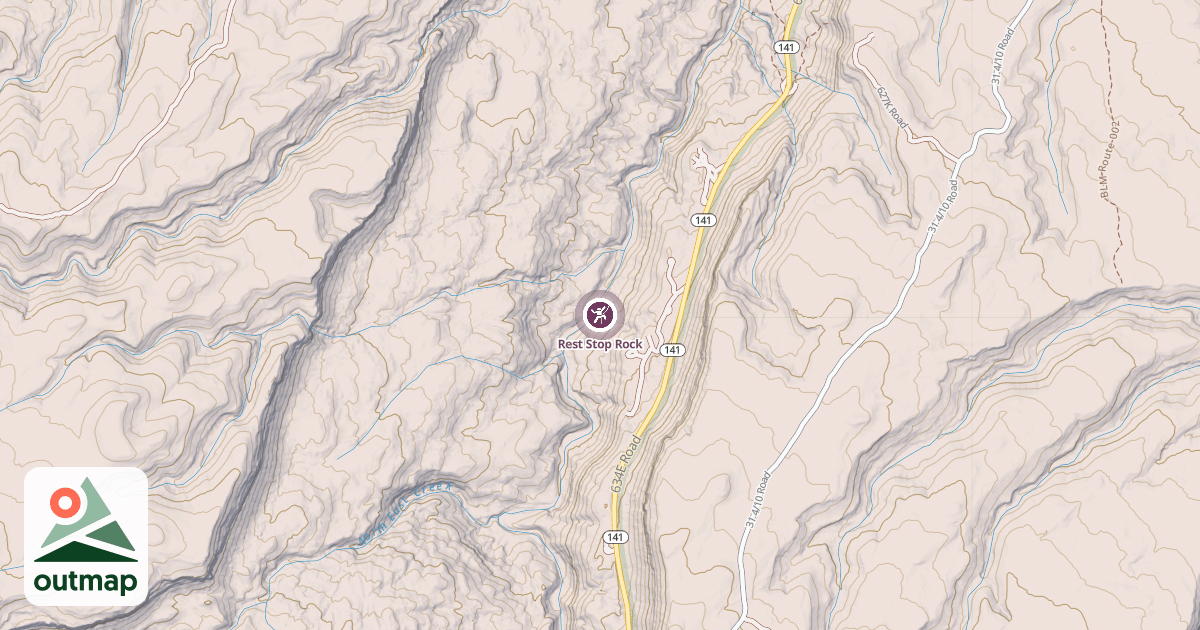 Map of Rest Stop Rock