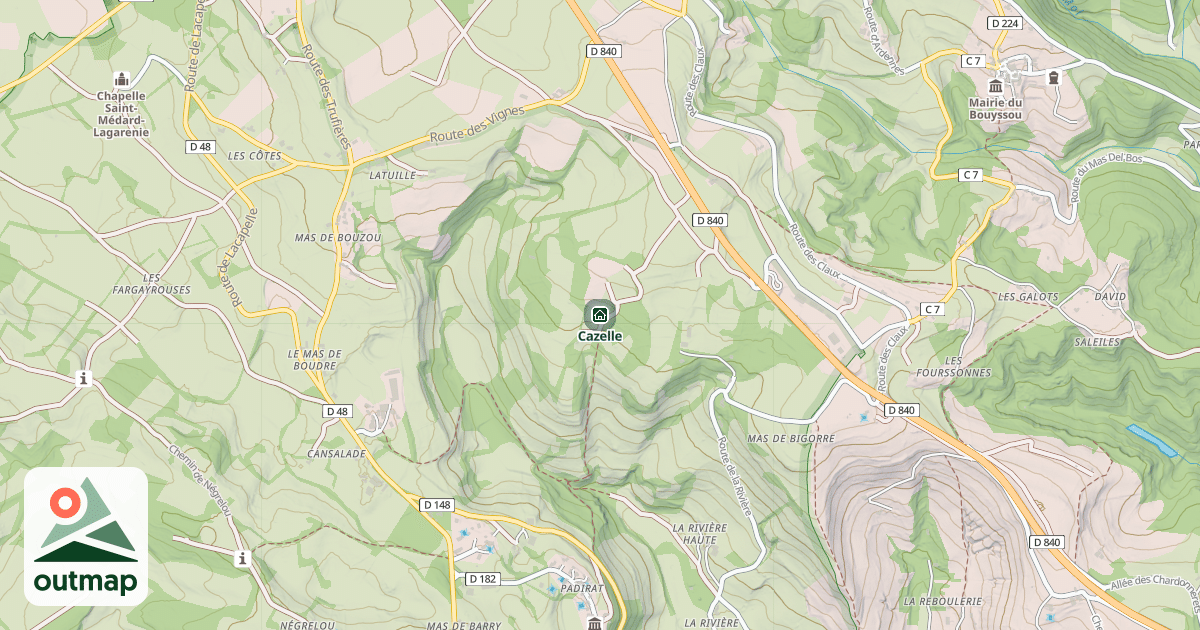 Map of Cazelle