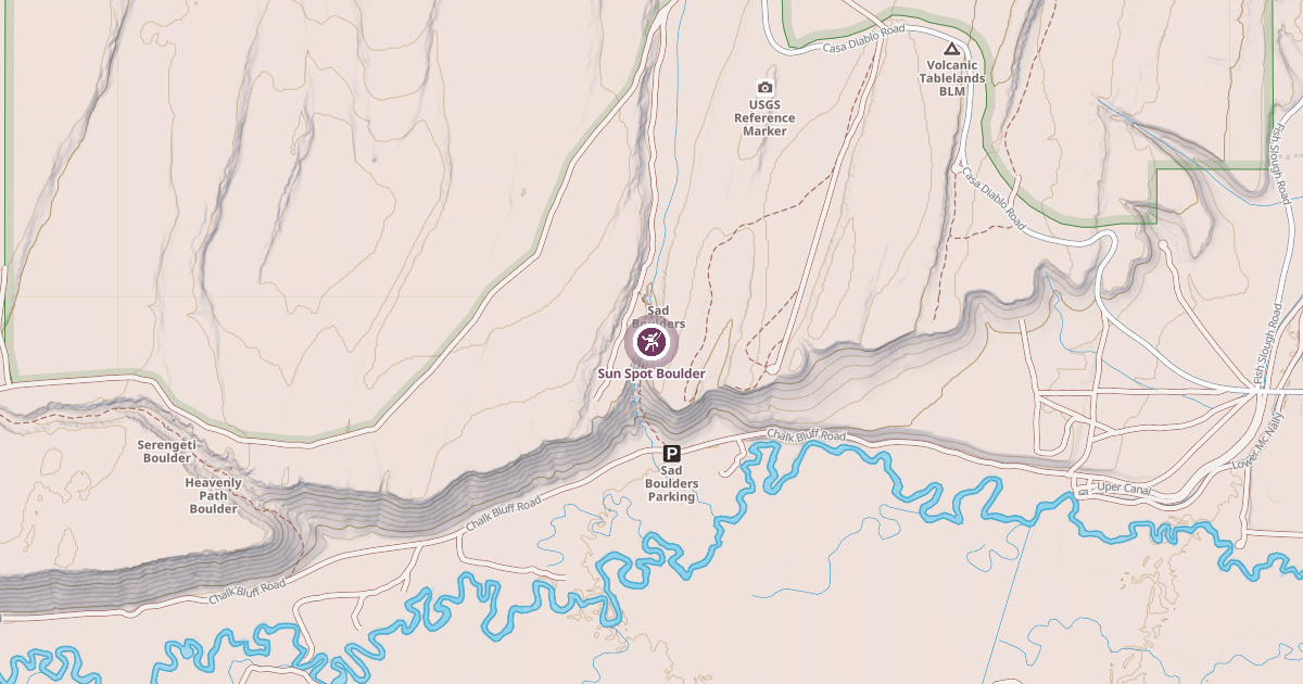 Map preview of Sun Spot Boulder