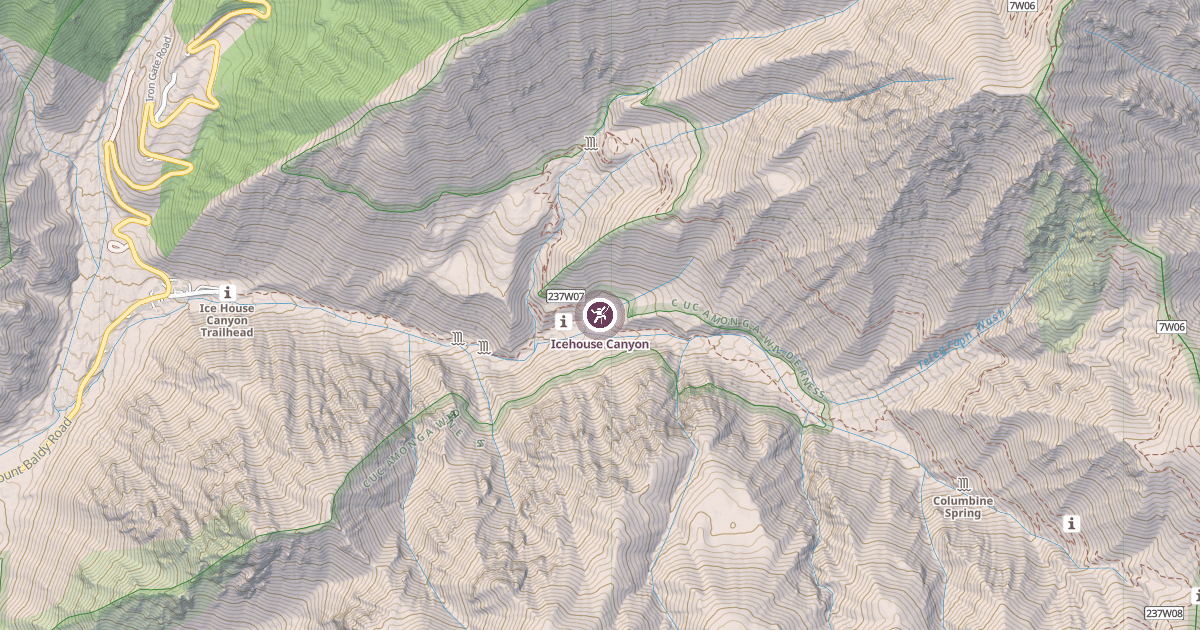 Map preview of Icehouse Canyon