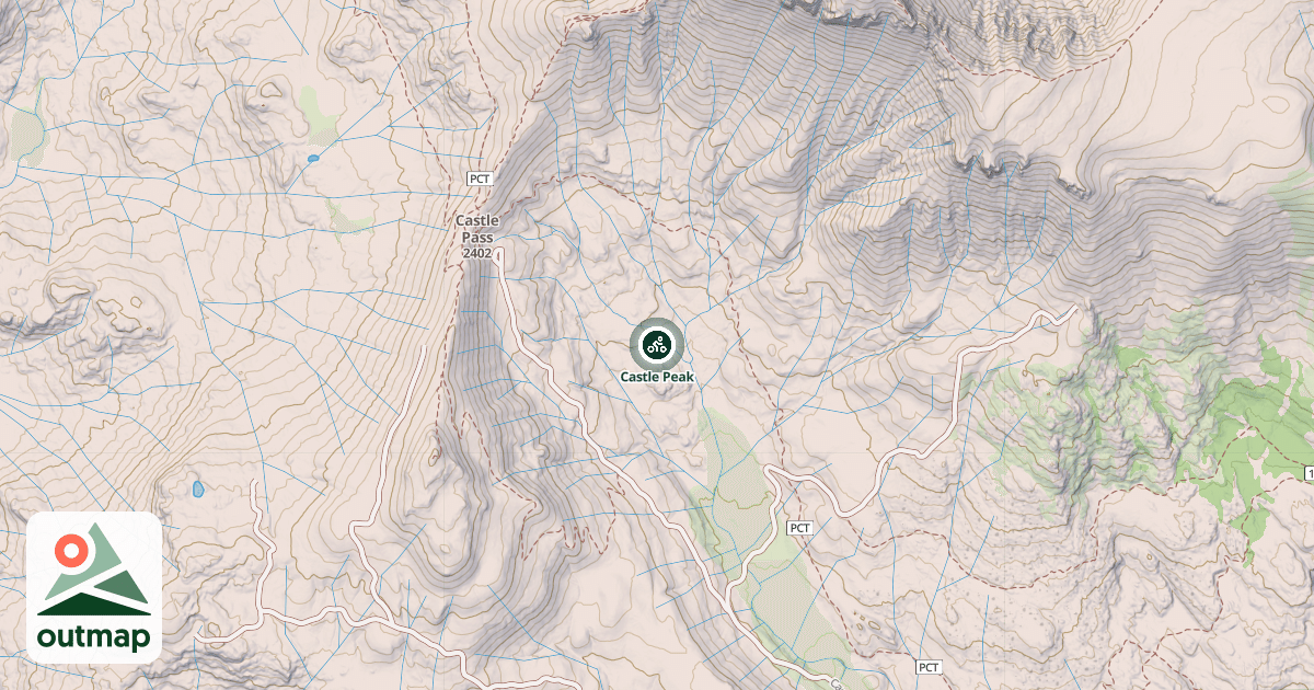 Map of Castle Peak