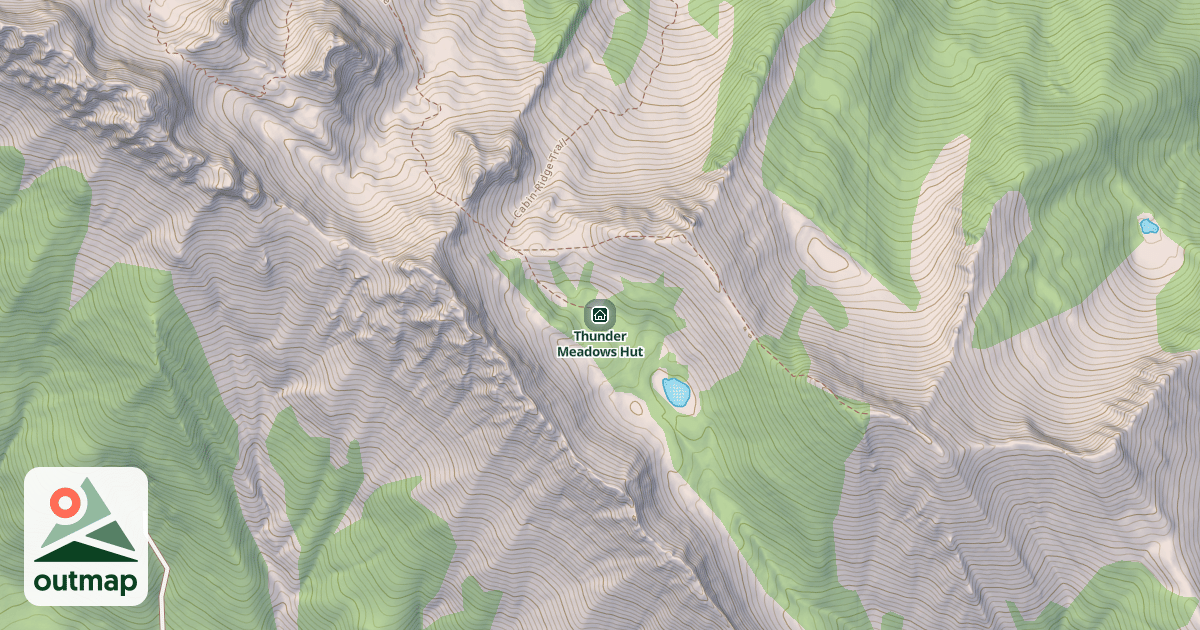 Map of Thunder Meadows Hut