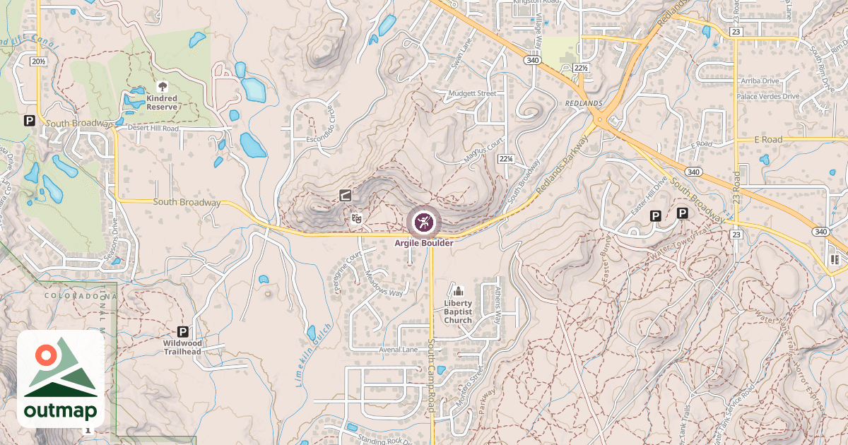 Map of Argile Boulder