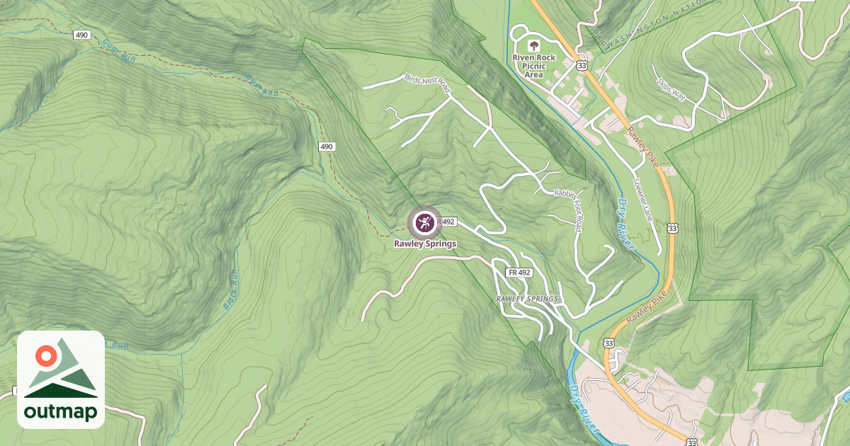 Map of Rawley Springs