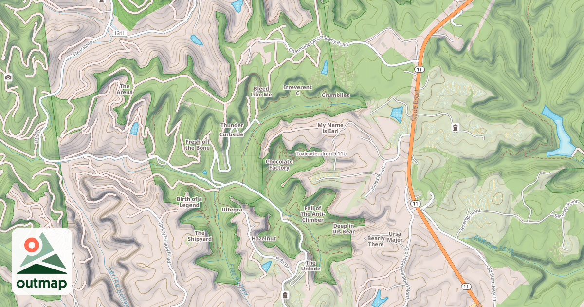 Map of Toxicodendron