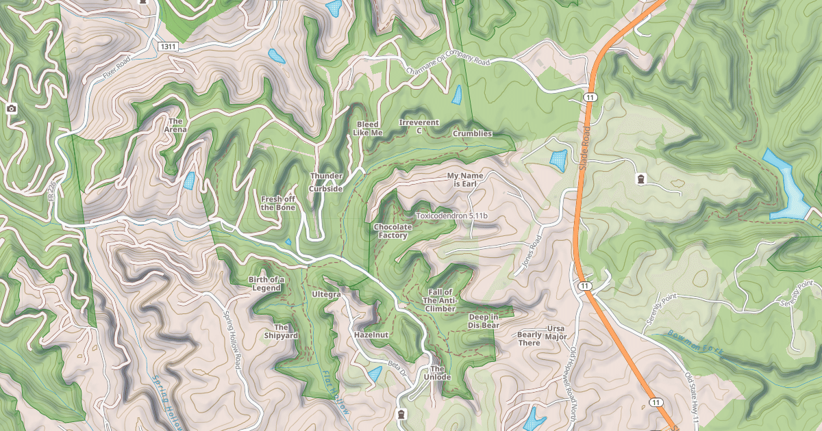 Map preview of Toxicodendron