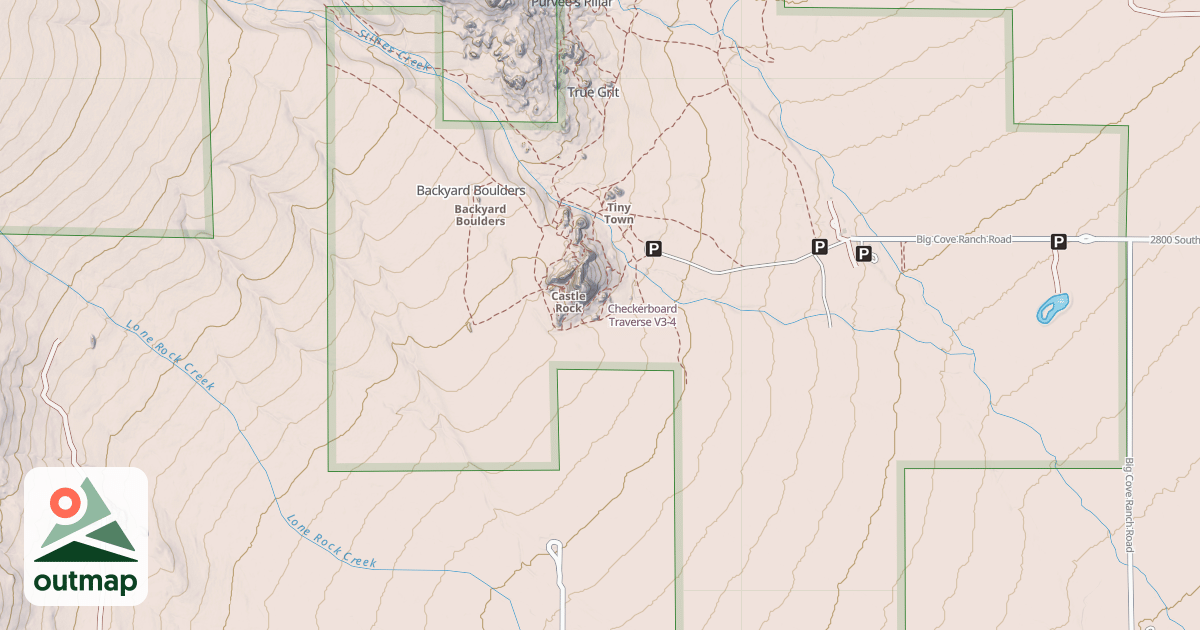Map of Checkerboard Traverse