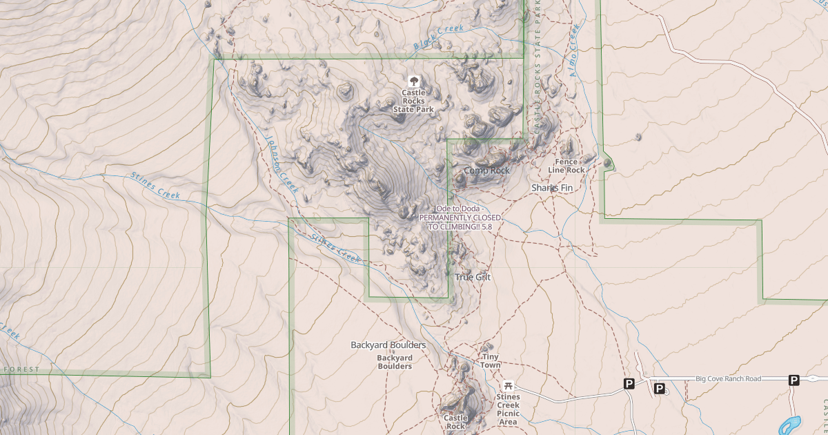 Map preview of Ode to Doda - PERMANENTLY CLOSED TO CLIMBING!!