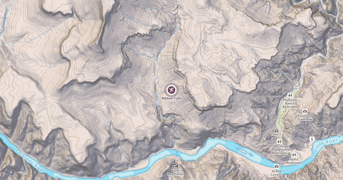 Map preview of Ribbon Falls
