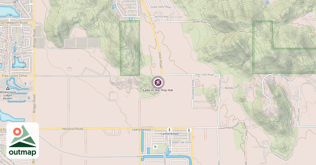Map of Lady in the Tiny Hat