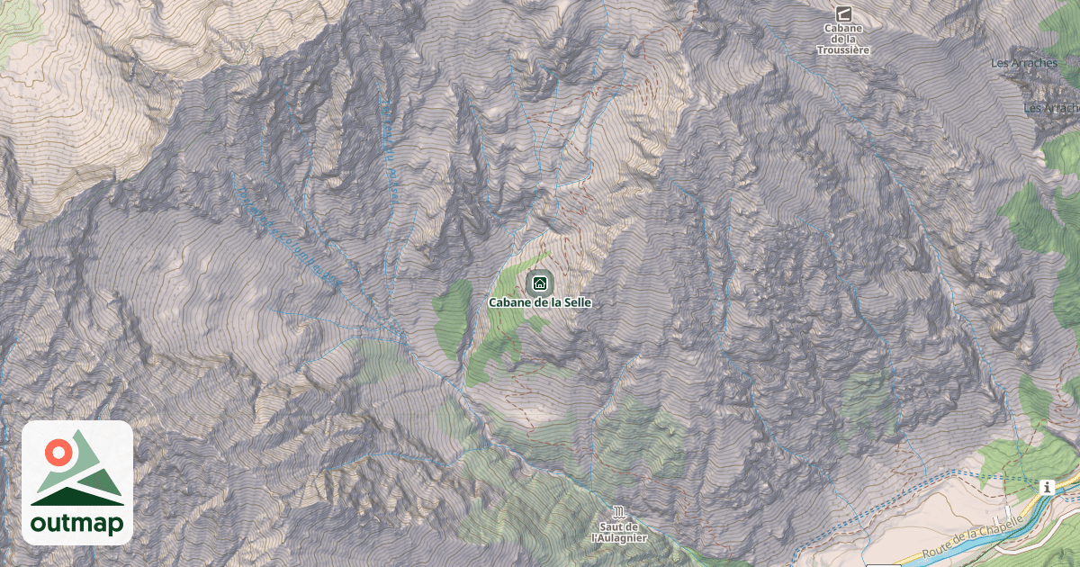 Map of Cabane de la Selle