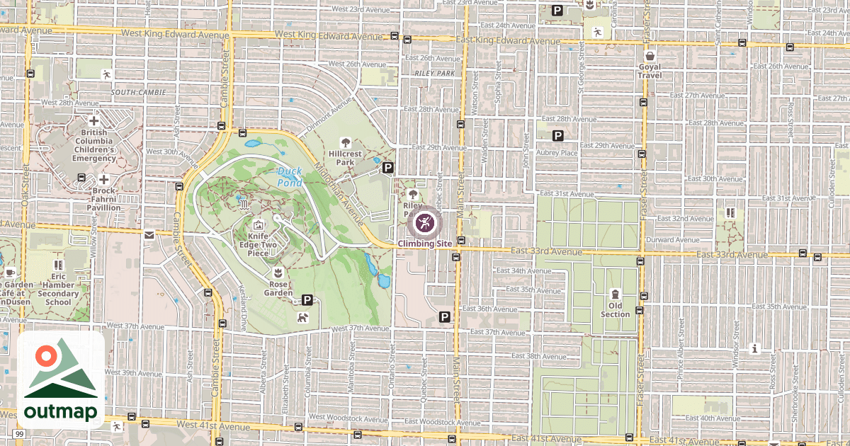 Map of Climbing Site
