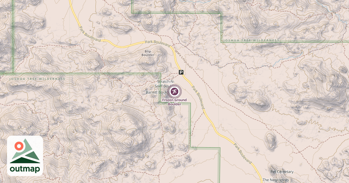 Map of Frozen Ground Boulder
