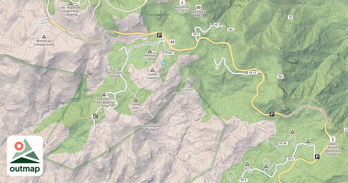 Map of Brownie Redpoints