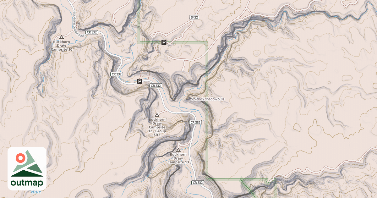 Map of 5 o'clock shadow