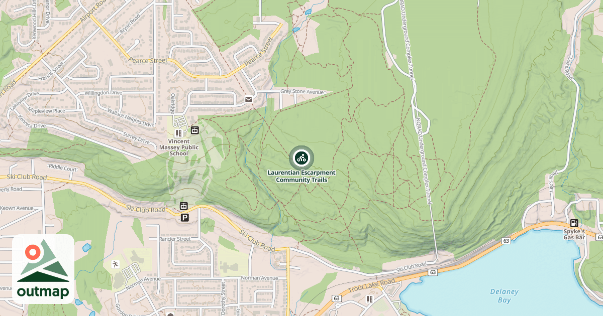 Map of Laurentian Escarpment Community Trails