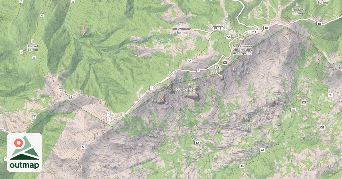 Map of El Cuervo