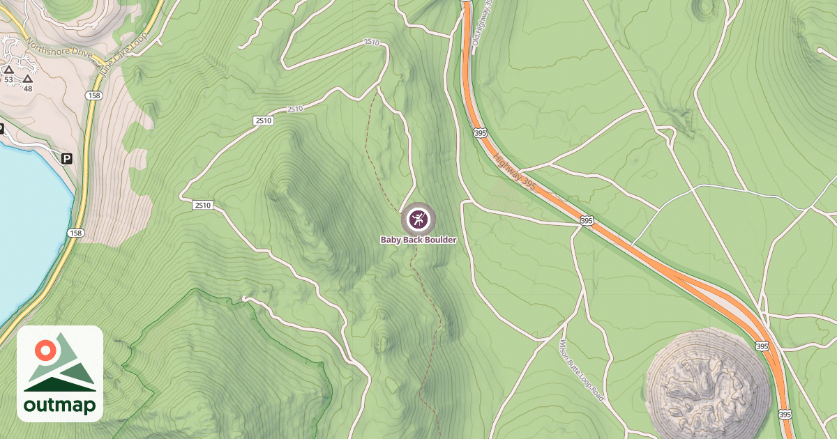 Map of Baby Back Boulder