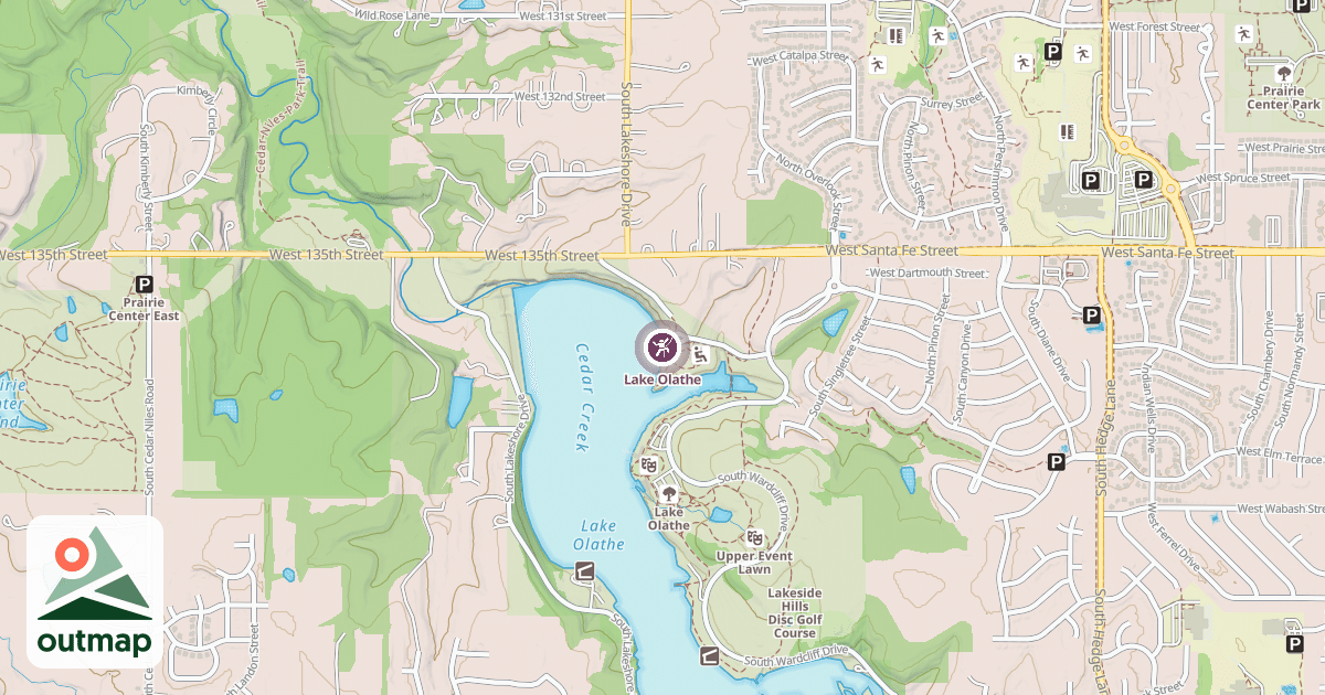 Map of Lake Olathe