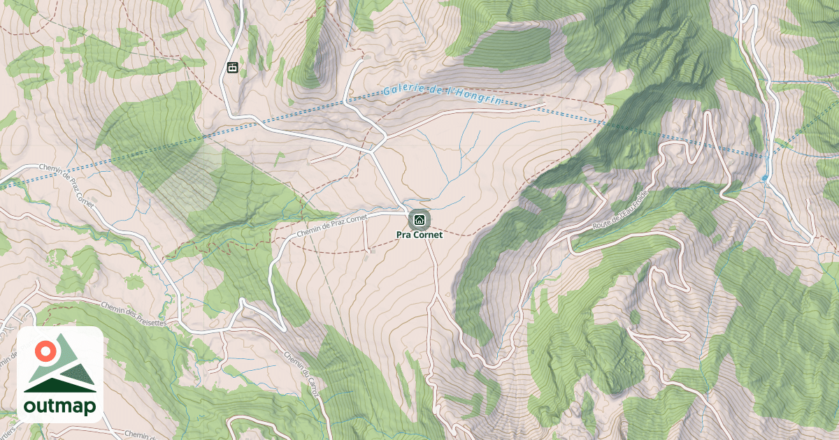 Map of Pra Cornet