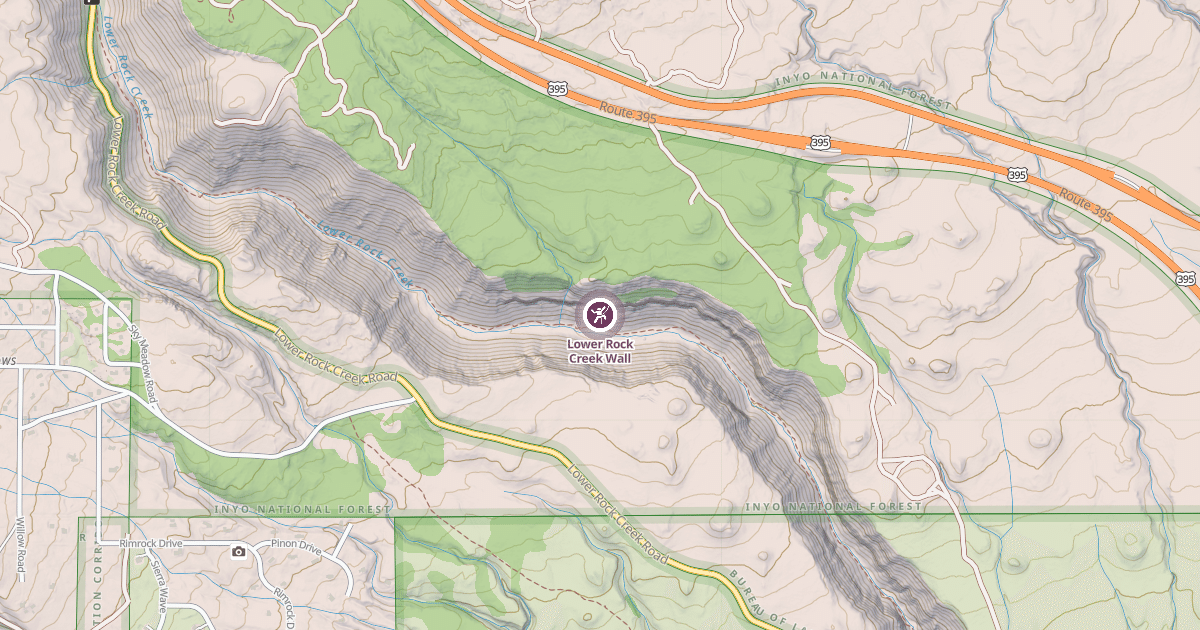 Map preview of Lower Rock Creek Wall