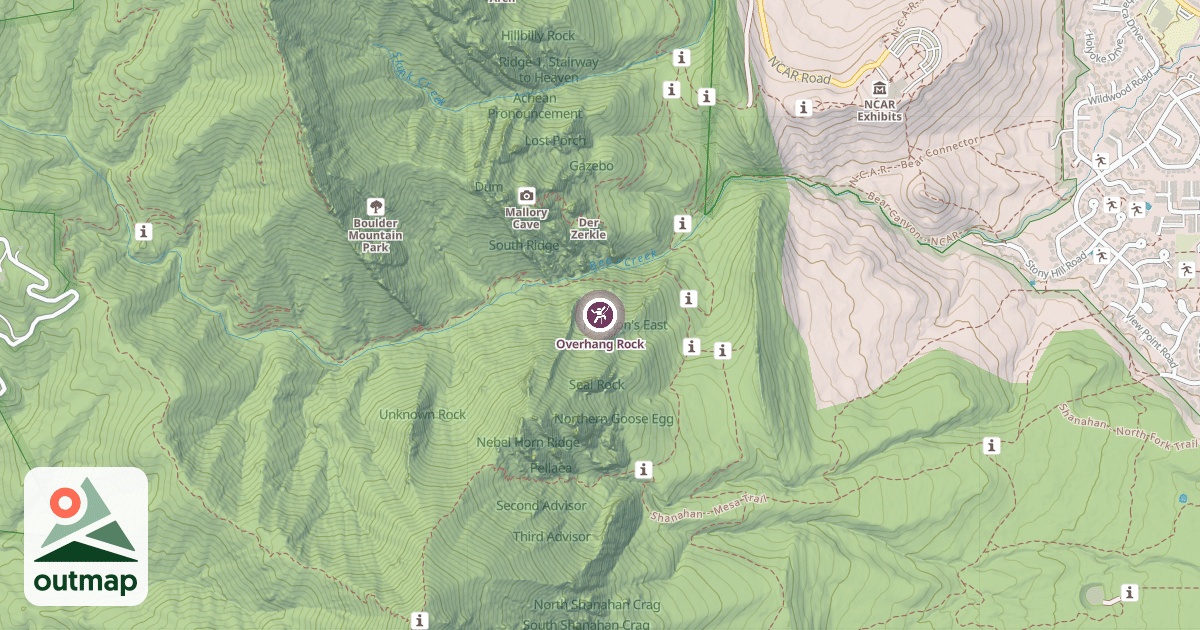 Map of Overhang Rock