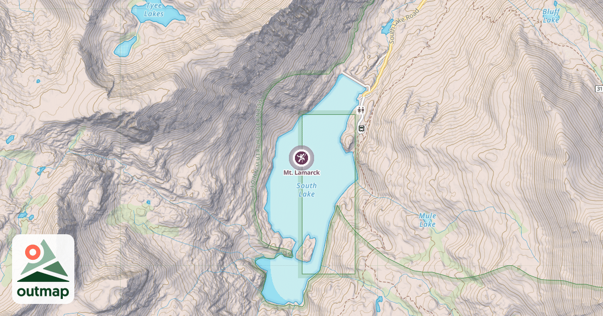Map of Mt. Lamarck