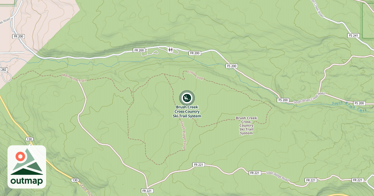 Map of Brush Creek Cross-Country Ski Trail System