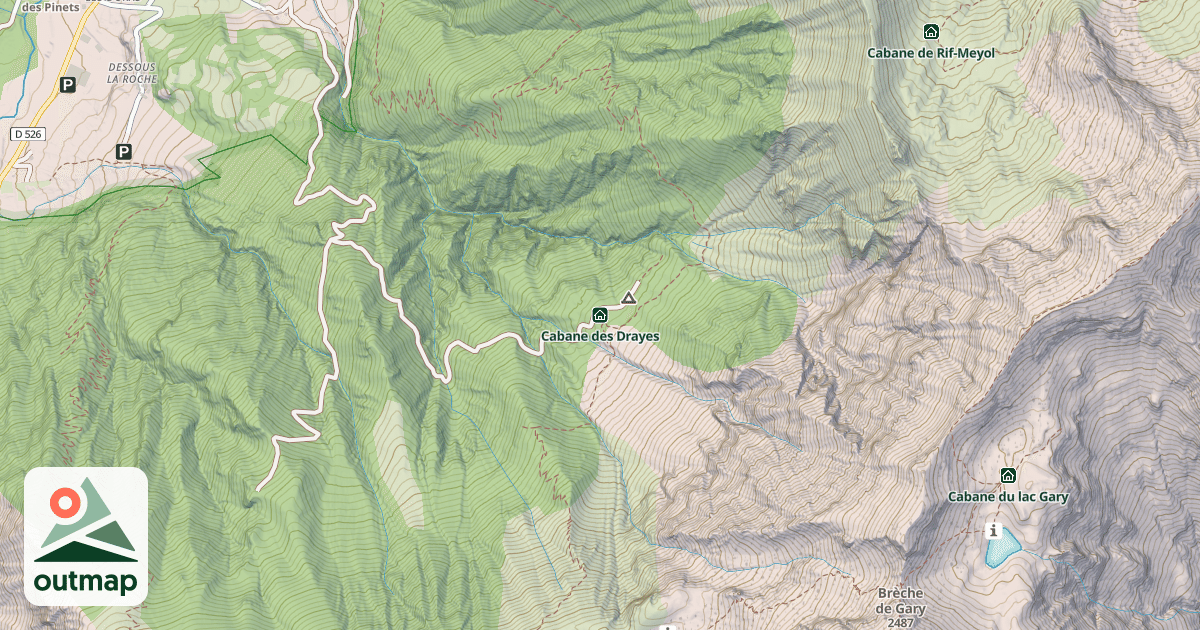 Map of Cabane des Drayes