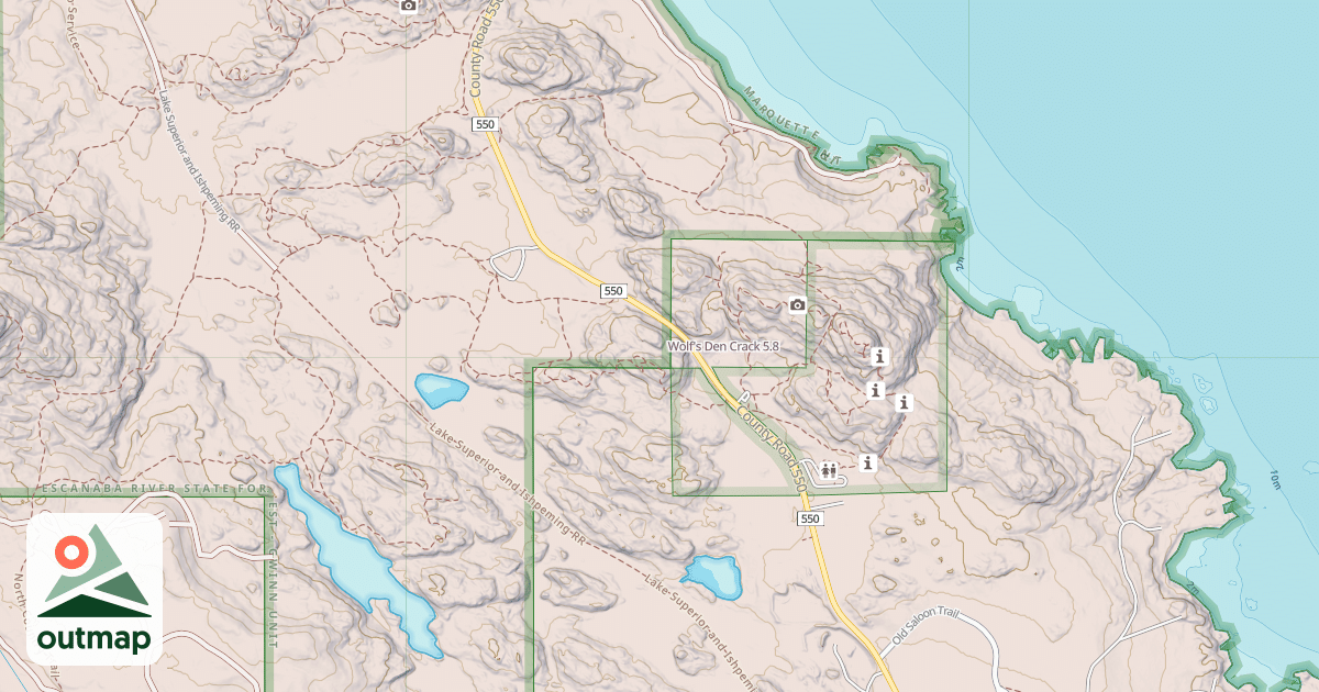 Map of Wolf's Den Crack