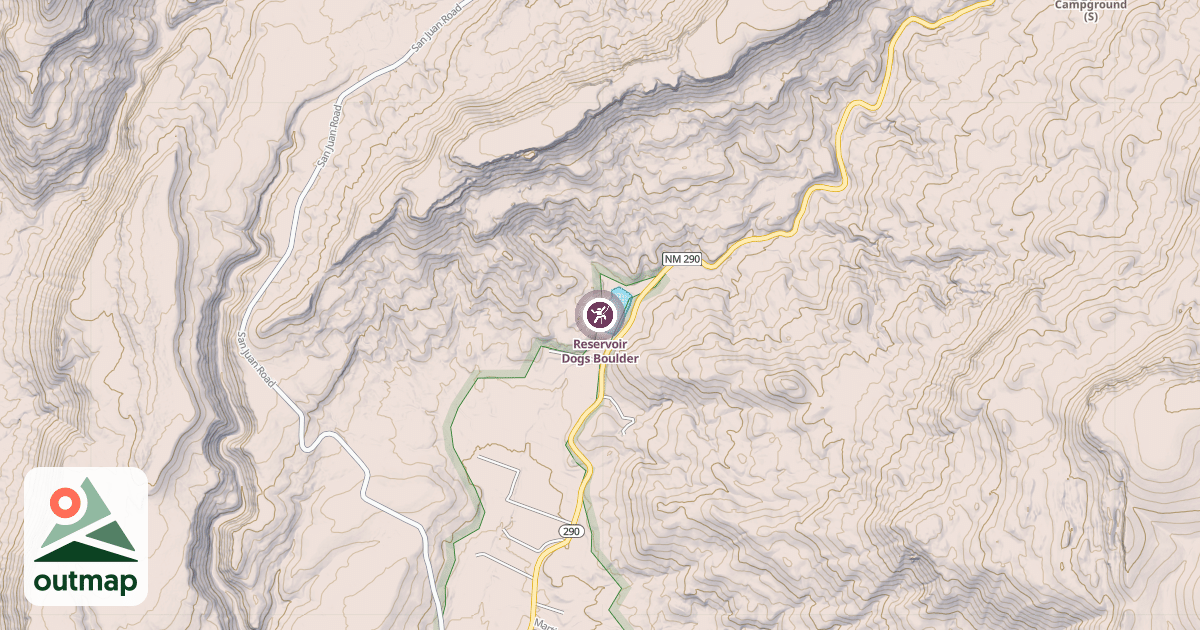 Map of Reservoir Dogs Boulder