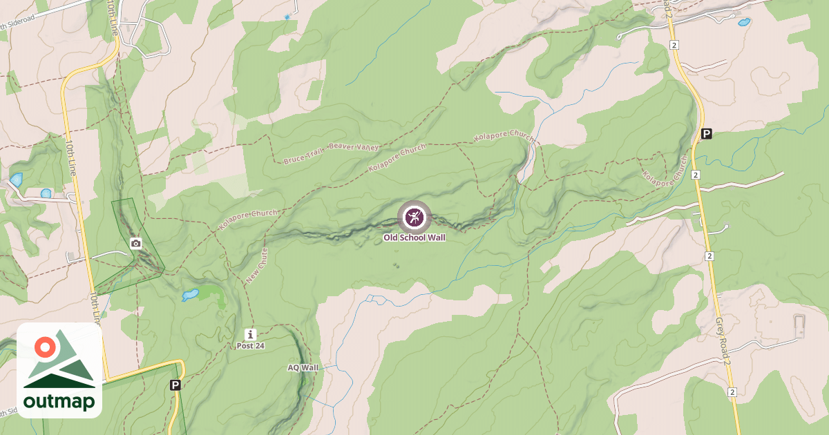 Map of Old School Wall