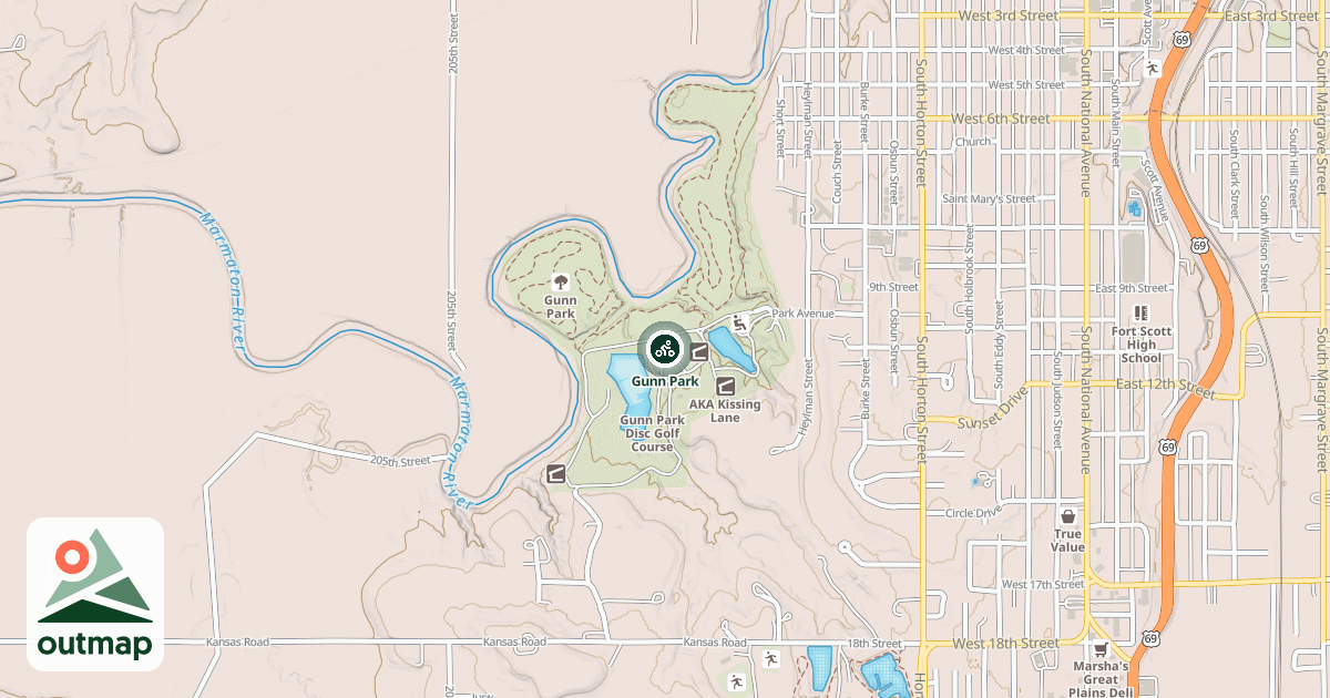 Map of Gunn Park