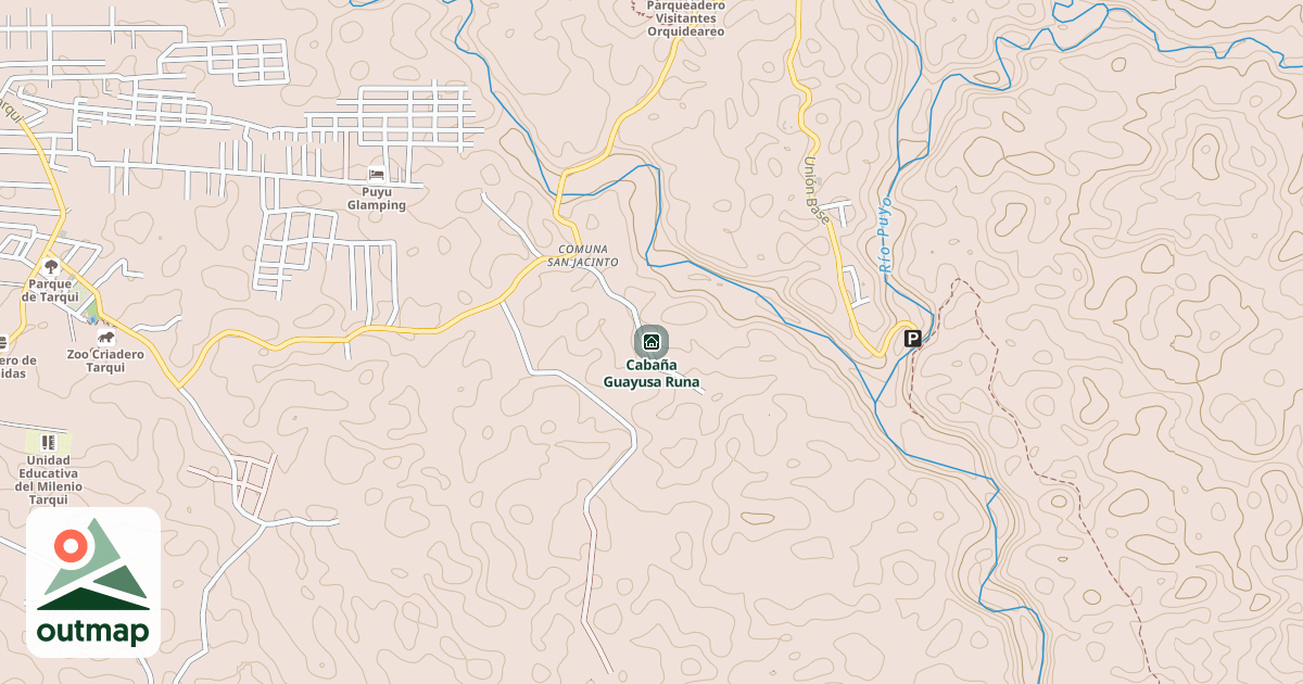 Map of Cabaña Guayusa Runa