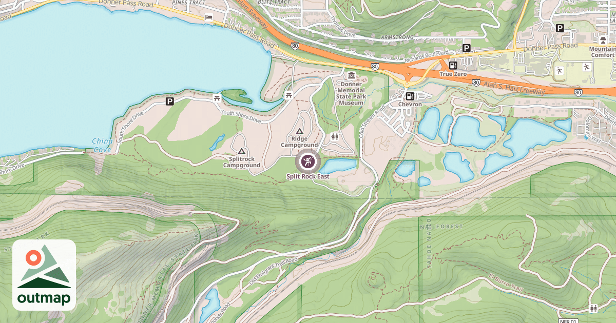 Map of Split Rock East