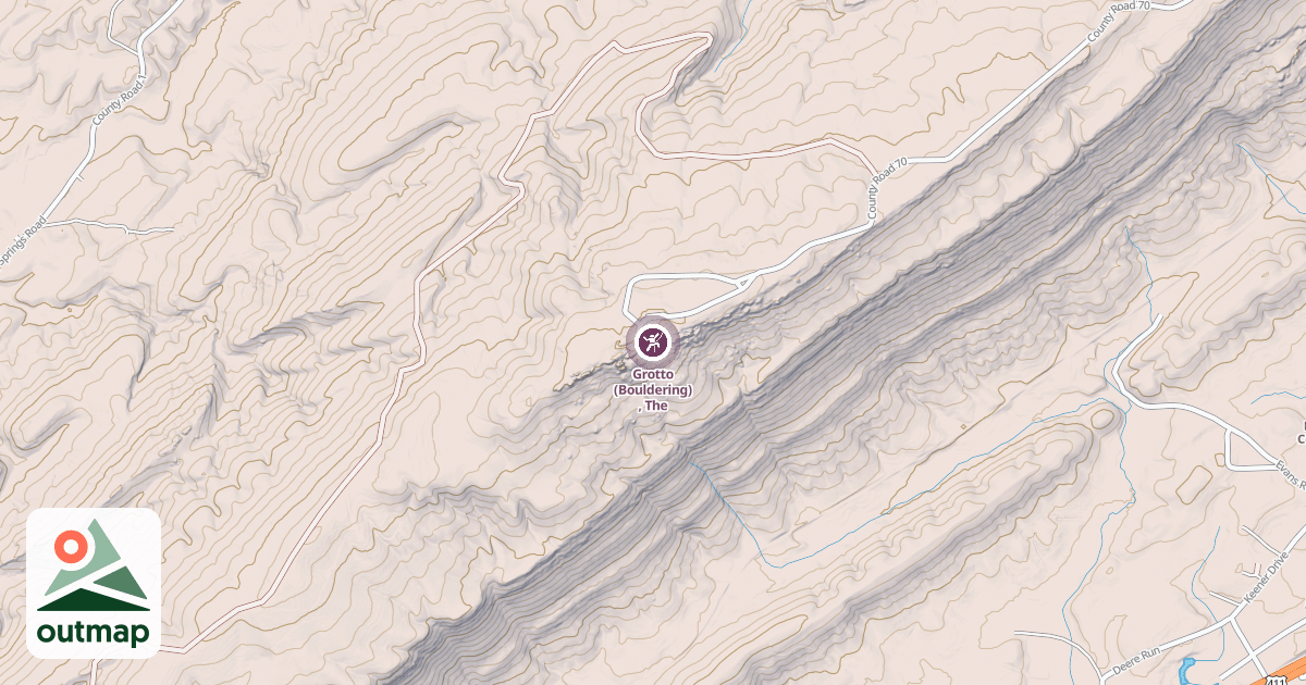 Map of Grotto (Bouldering), The
