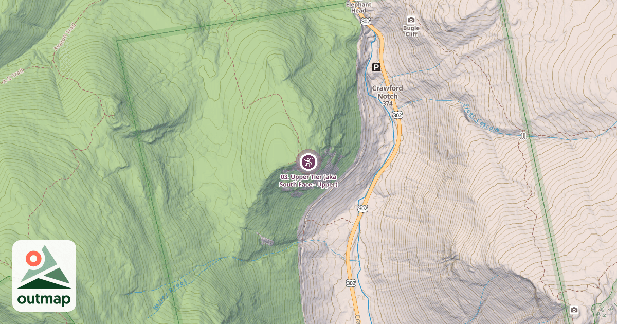 Map of 03. Upper Tier (aka South Face - Upper)