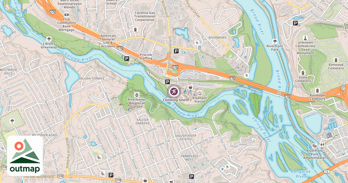 Map of Climbing Site