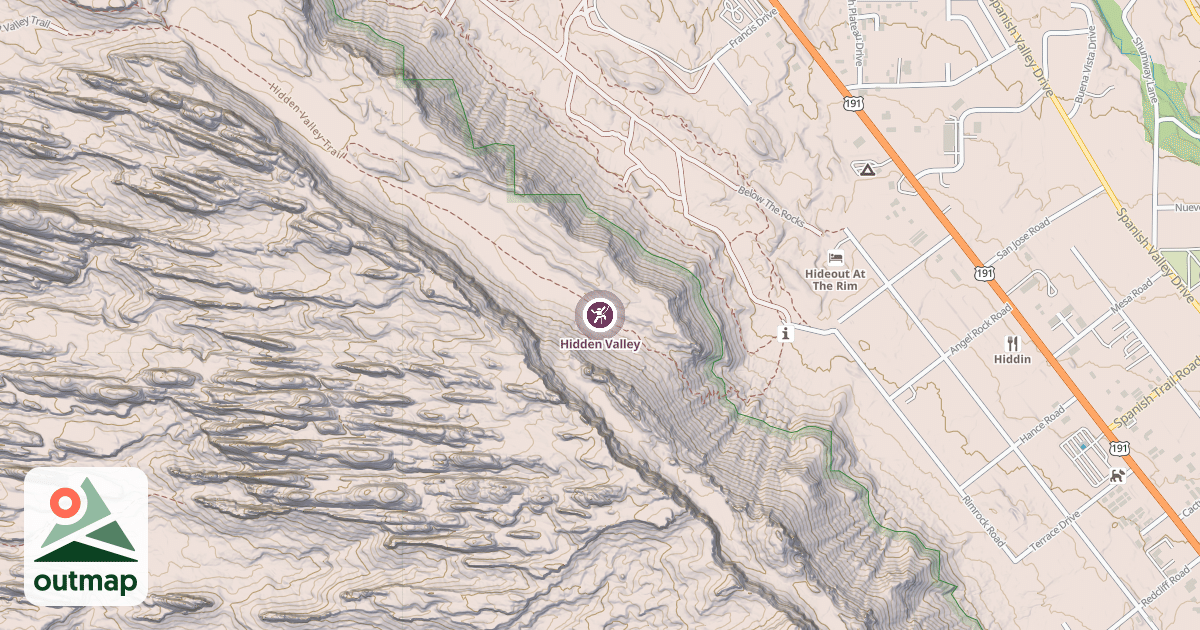 Map of Hidden Valley