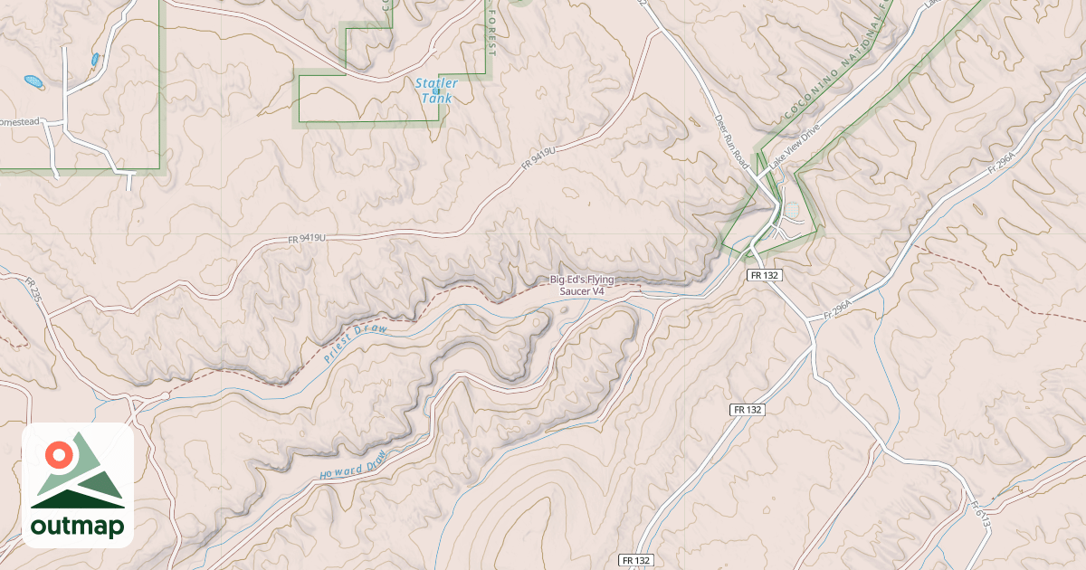 Map of Big Ed's Flying Saucer