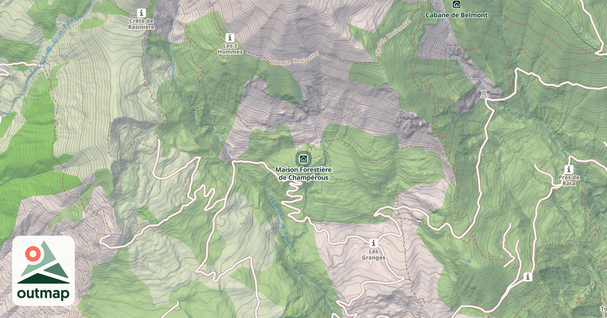 Map of Maison Forestière de Champérous