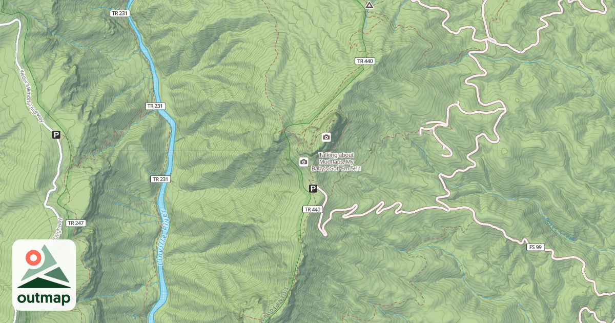 Map of Talking about Mudflaps, My Baby's Got 'Em
