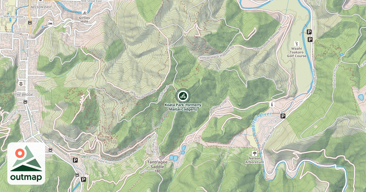 Map of Koata Park (formerly Maitai-Codgers)