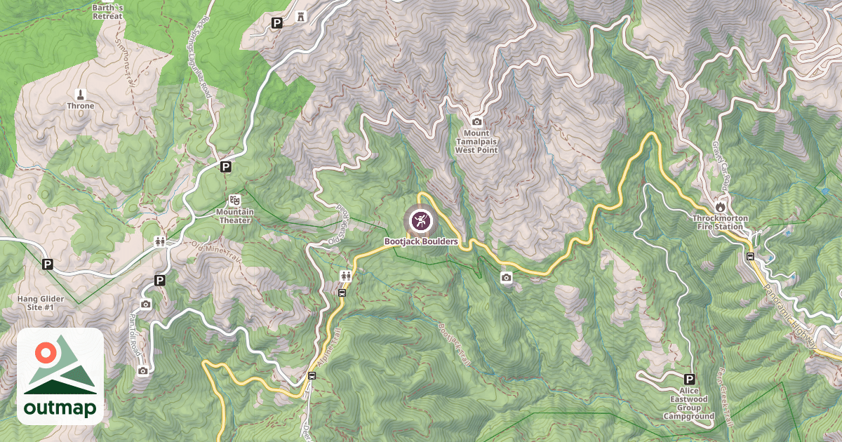Map of Bootjack Boulders