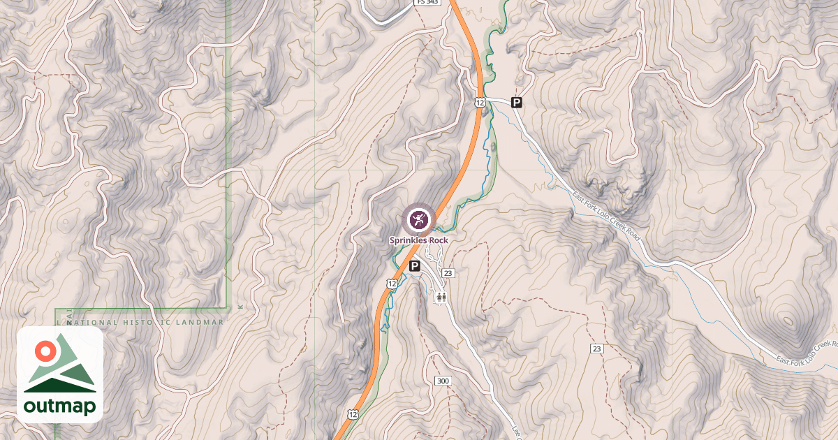 Map of Sprinkles Rock